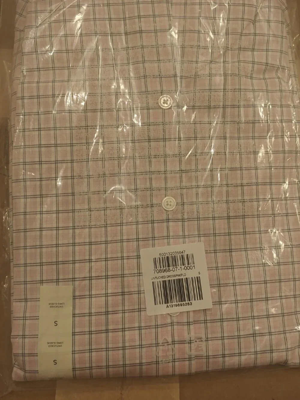 3 Banana Republic untucked dress shirt S pink blue white slim stretch spandex